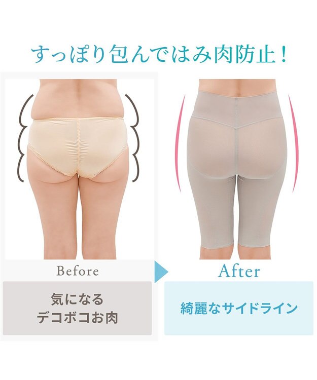 BRADELIS New York 【Yukine inc. 】ゆきねえモアソフト快適ガードル23 蒸れにくい補正ガードル サンドグレージュ