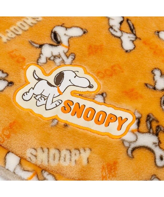 PET PARADISE スヌーピー  遠赤外線 丸マット 《てくてく》S 径70cm オレンジ