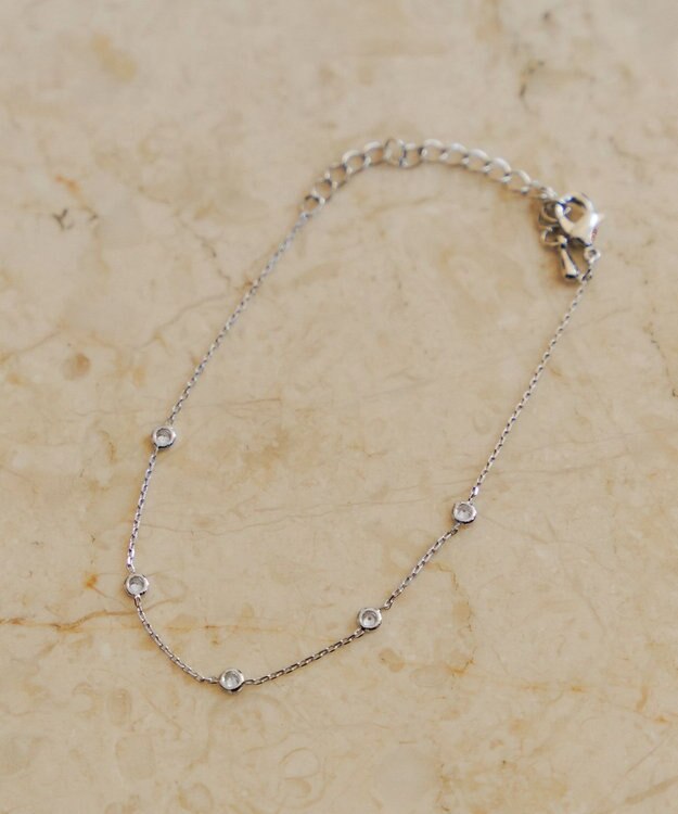 Tiaclasse ストーンチェーンブレスレット シルバー
