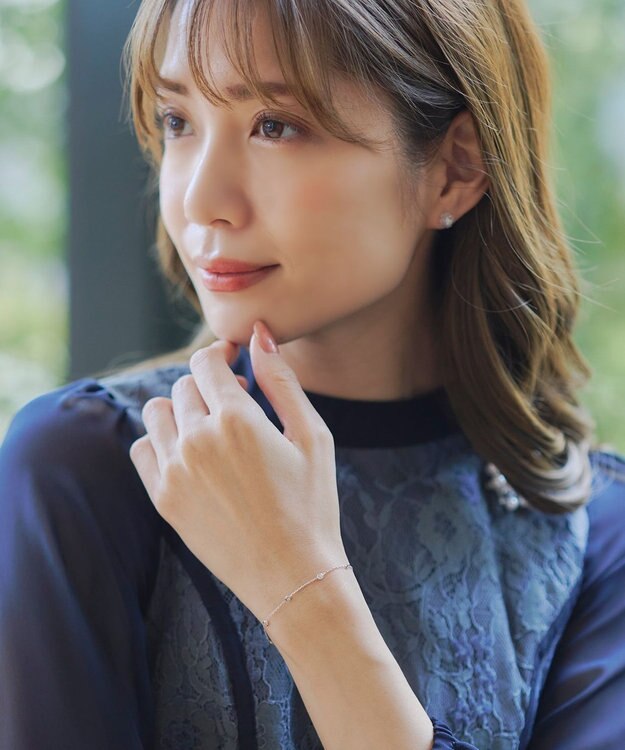 Tiaclasse ストーンチェーンブレスレット シルバー