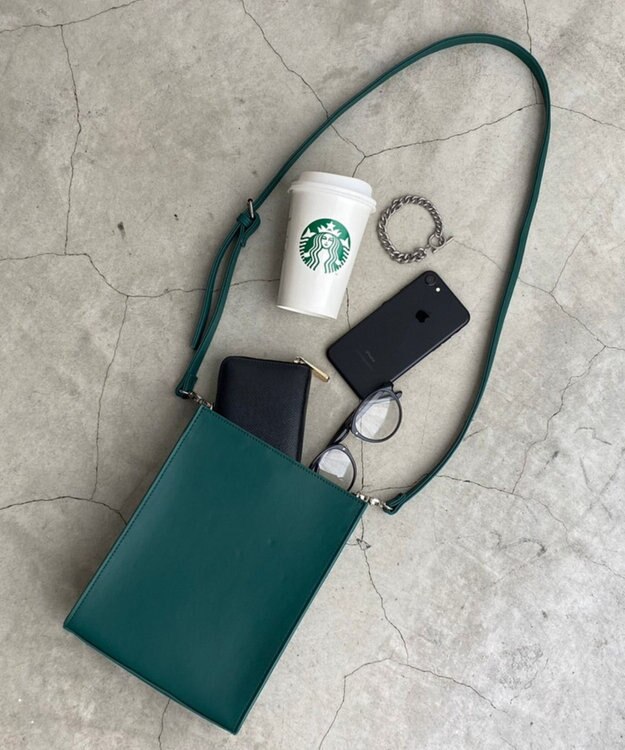 WEGO PUスクエアショルダー ダークグリーン