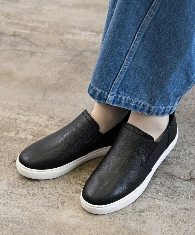 Pointer 本革スライドオンスリッポン ブラック