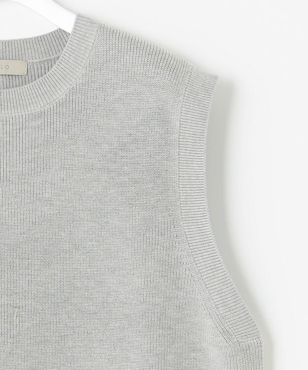 UNFILO 【抗菌防臭】片畔ニットベスト グレー