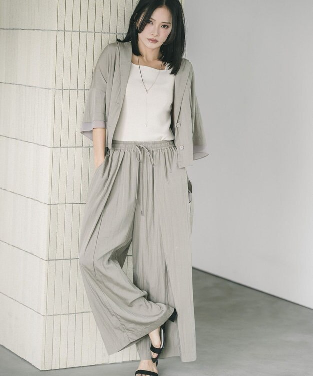 YECCA VECCA 【UVカット/遮熱/接触冷感】COOL袖シアージャケット Charcoal Gray