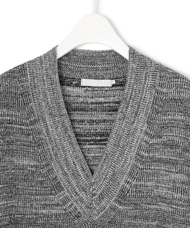 ICB 【洗える】ルレックスベースダイ プルオーバーニット シルバー系7