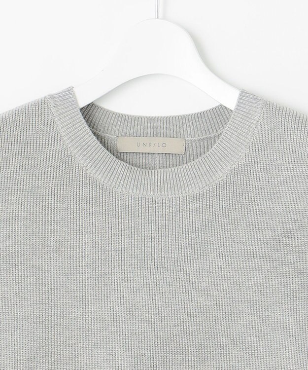 UNFILO 【抗菌防臭】片畔ニットベスト グレー