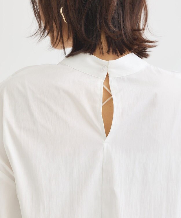 Green Parks ・ＡＮＤＳＥＡＲＣＨ　ドロストリボンブラウス Off White