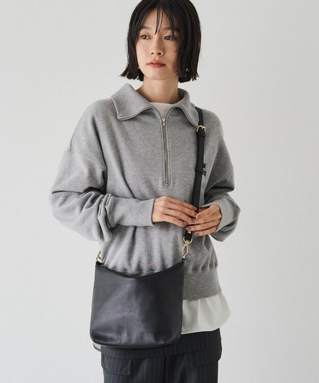 russet ソフトレザーシンプルショルダーバッグ (CE-1328-WEB) Black