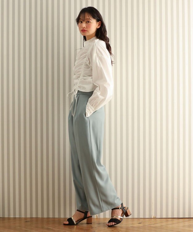 Green Parks ・ＡＮＤＳＥＡＲＣＨ　ドロストリボンブラウス Off White