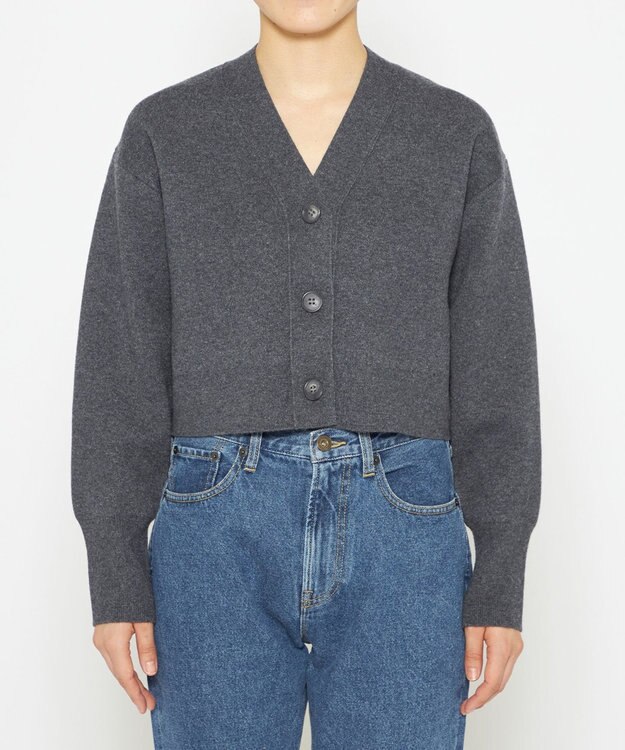 uncrave 【選べるレングス】ウールナイロン ジャガード ニット カーディガン（uncrave STANDARD） ブラック