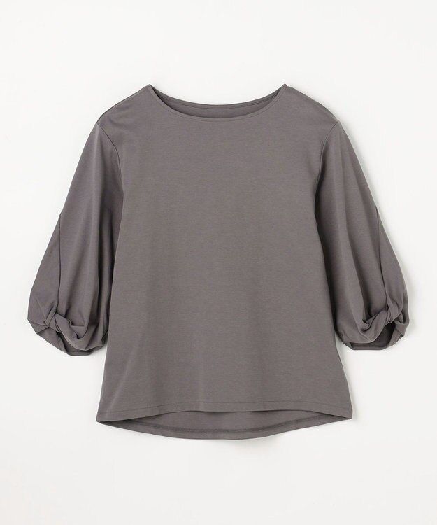 ANY L 【WEB限定】シルケットスムースツイストスリーブカットソー スレート