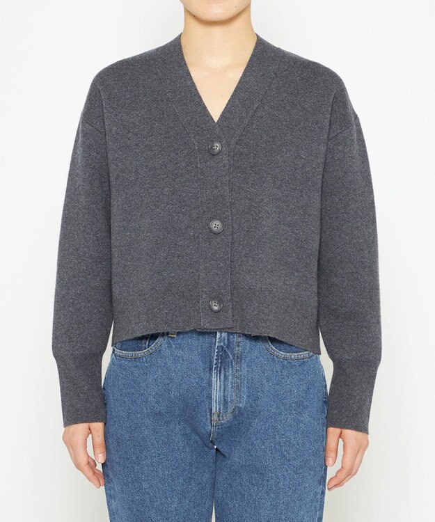 uncrave 【選べるレングス】ウールナイロン ジャガード ニット カーディガン（uncrave STANDARD） ブラック