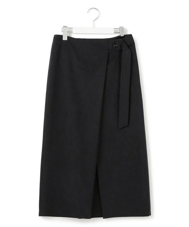GOLD LABEL】スウェードタッチレザー ラップスカート / 23区 S