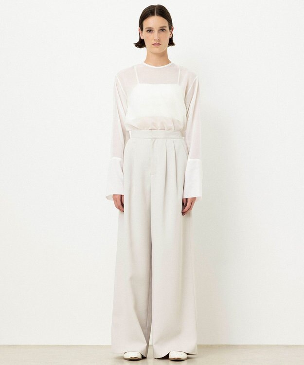 NAVE 【ReNAVE・洗える】シアーボイル ブラウス ホワイト系