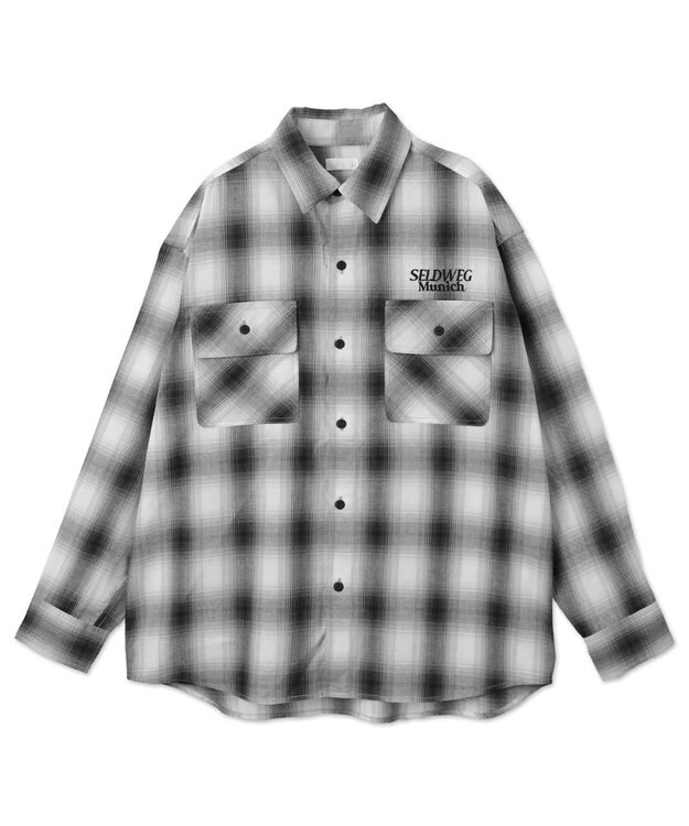 WEGO 【ユニセックス着用ITEM】グラフィックオンブレチェックシャツ（LS） 柄4