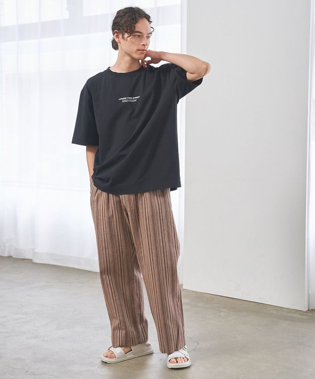 J.PRESS YORK STREET 【UNISEX】フォトプリント Tシャツ ”New York Subway” ブラック系