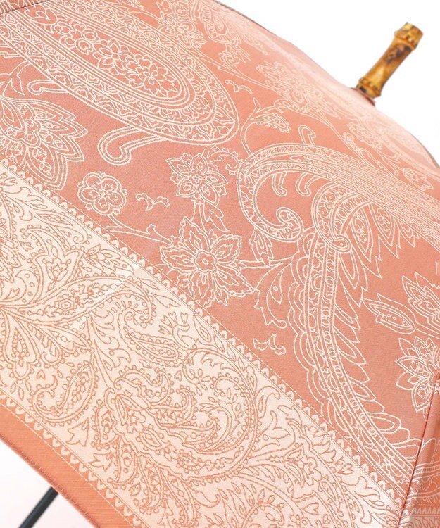 槇田商店 Kirie ペイズリー ビンテージアプリコット 長傘 オレンジ
