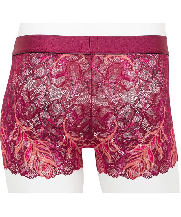 WACOAL MEN WACOAL MEN 【レースボクサー】 ボクサーパンツ フロント快適グラマラス 通気性 スカラ始末(裾部分) 前閉じ レース 下着 メンズ WT3826 /ワコールメン レッド