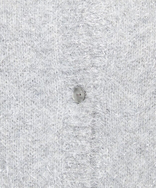 uncrave ラメ シャギー ニット カーディガン（uncrave STANDARD） シルバー×ライトグレー