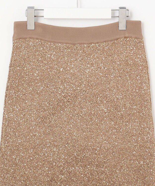 自由区 S 【カタログ掲載】スパンコールストレッチ スカート モカ