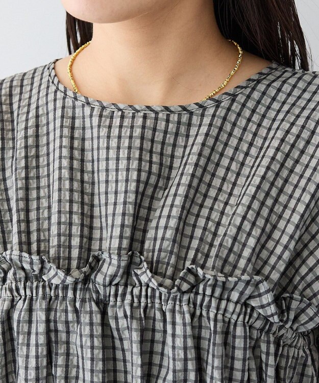 CRAFT STANDARD BOUTIQUE サッカーチェックブラウス Gray