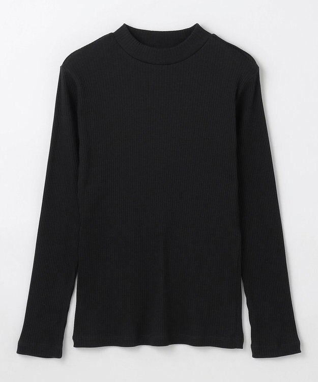 ANY テレコハイネックロングスリーブＴシャツ ブラック