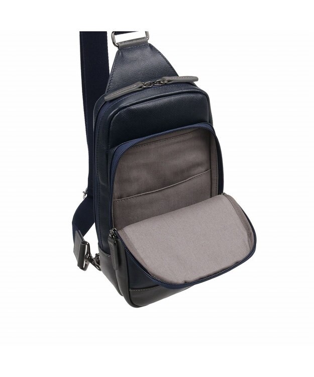 ACE BAGS & LUGGAGE ultima tokyo デルタ ボディバッグ フロントファスナーポケット 17366 ウルティマトーキョー ネイビー×グレー