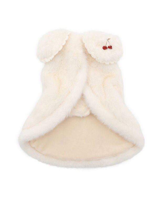 PET PARADISE ペットパラダイス チェリー ポンチョ 《ホワイト》 小型犬 オフホワイト