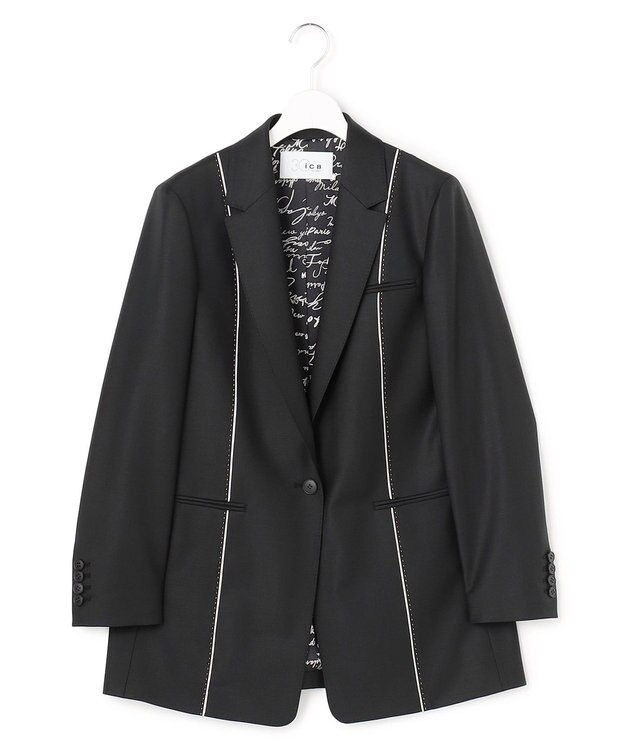 ICB 【30th ANNIVERSARY】Bahariyeインサイドアウト テーラードジャケット ブラック