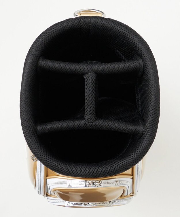 23区GOLF 【UNISEX】エレガントエナメルキャディバッグ　キャスター付きで移動もラクチン ゴールド系