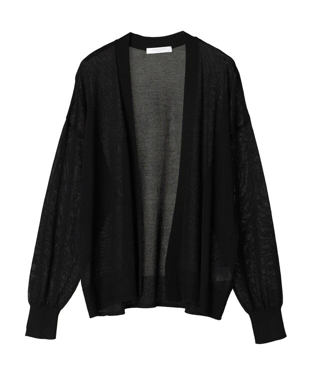 Green Parks 接触冷感　推しニット　ゆったりカーディガン Black