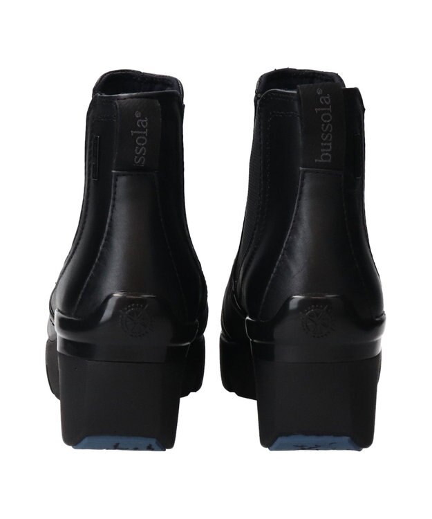 INTER-CHAUSSURES 【BUSSOLA】サイドゴアレザーショートブーツ ブラック