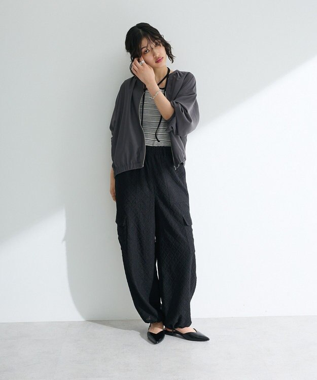 Green Parks イージーケア　シャツブルゾン Charcoal Gray