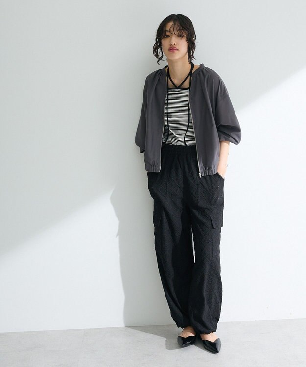 Green Parks イージーケア　シャツブルゾン Charcoal Gray