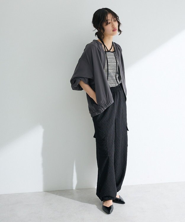 Green Parks イージーケア　シャツブルゾン Charcoal Gray