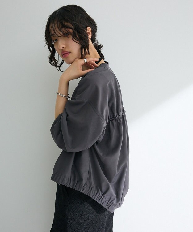 Green Parks イージーケア　シャツブルゾン Charcoal Gray