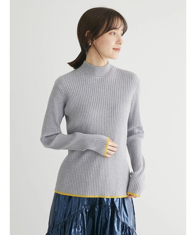 Green Parks ・ＥＬＥＮＣＡＲＥ　ＤＵＥ　ハイショクリブハイネックニット Gray Mixture
