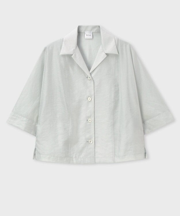 Paul Smith オープンカラー シアーシャツ ブルーグレー