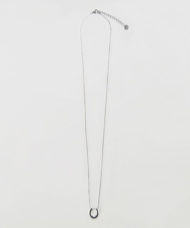 Phoebe 〈金属アレルギー対応〉メタリックホースシューネックレス　シルバー　ステンレス/馬蹄/蹄鉄/ラッキーモチーフ/ギフト/プレゼント/大ぶり シルバー