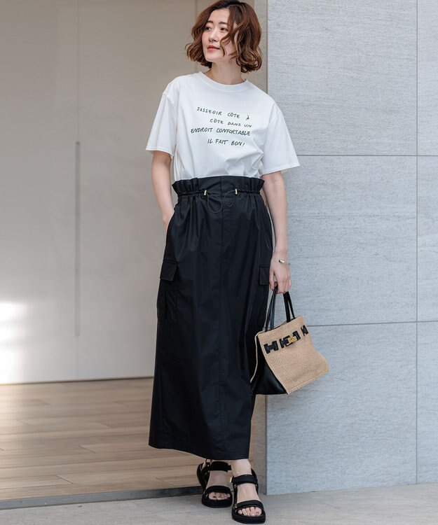 23区 S 【先行予約】リラクシーシルエット メッセージ ロゴTシャツ ホワイト系
