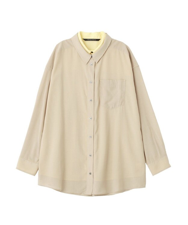 YECCA VECCA シアーレイヤードシャツ Beige