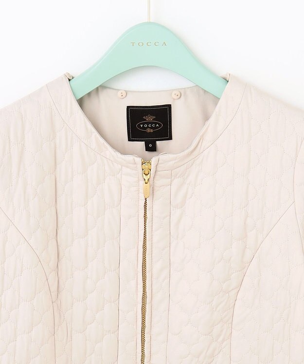 TOCCA LAURA キルティングロングコート ベージュ系