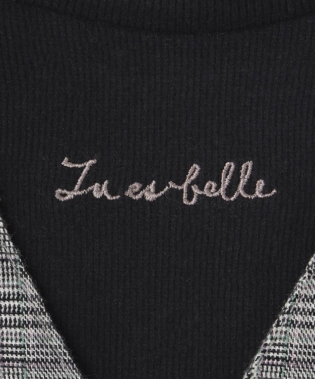 ANY KIDS ドッキングチェックワンピース モノトーン系