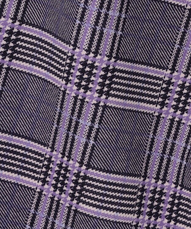 ANY KIDS レースアップ 裏シャギーワイドパンツ ブラック×チェック