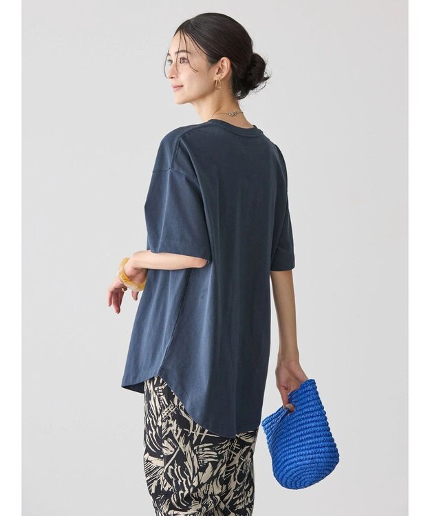 AMERICAN HOLIC ロゴカットラウンドチュニック Navy