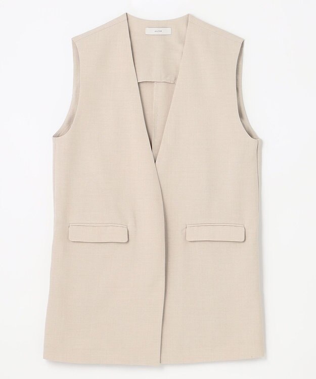 ANY リネンライクエアーヴィンテージ ジレ サンドベージュ