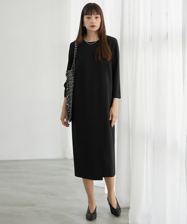 ICB フリンジツイードトート オフホワイト×ブラック系