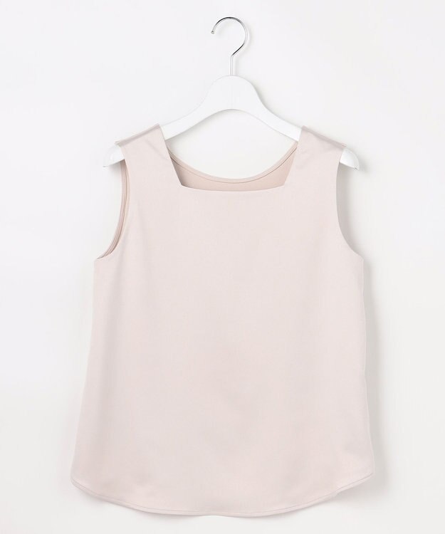 ANY SIS 【2WAY】サテン タンクトップ ライトベージュ