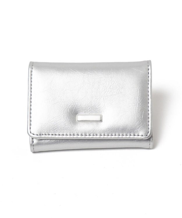 WEGO プレートフラップミニウォレット シルバー
