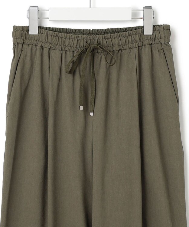 23区 L 【STORY7月号掲載/洗える】リネンヴィスコースストレッチ ドロスト パンツ カーキ系